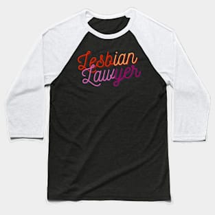 Lesbian Lawyer - Pride Colors Baseball T-Shirt